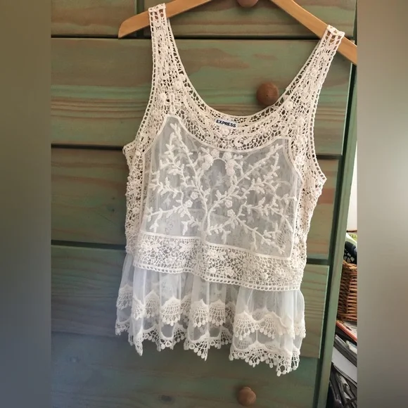 🎉🌺Host Pick🌺❤️ Sheer Tank by Express - Picture 1 of 4